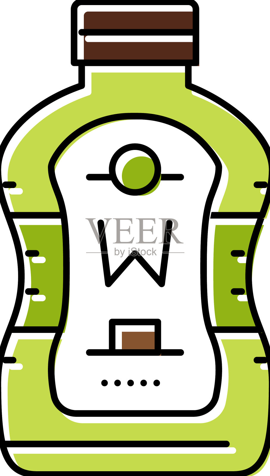 山葵瓶酱食物颜色图标图标素材