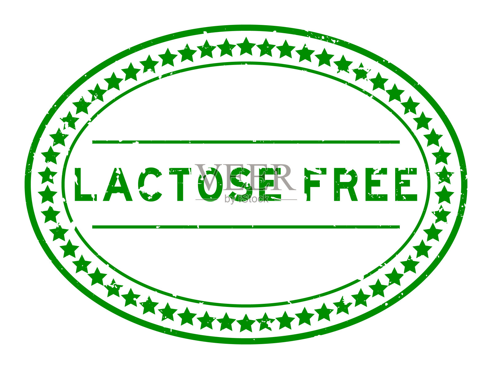 垃圾绿色乳糖无字椭圆形橡胶印章的白色背景插画图片素材