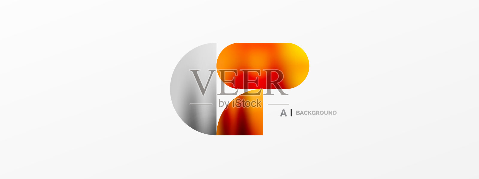 圆形几何背景金属色闪闪发光插画图片素材