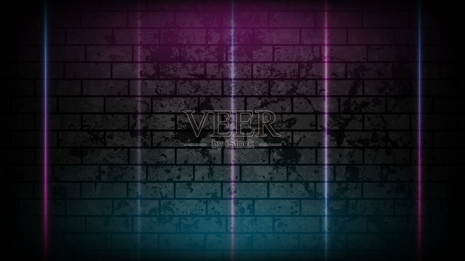 蓝色紫色霓虹灯线条技术垃圾背景插画图片素材