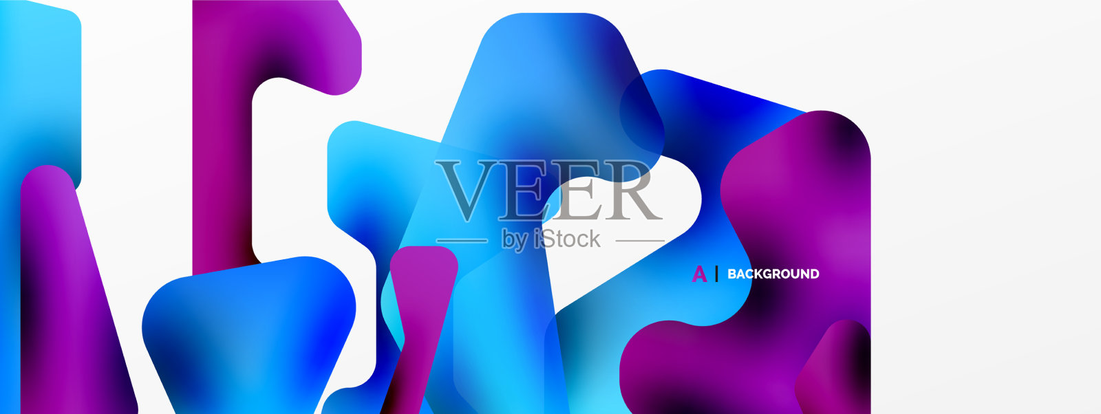 色彩鲜艳的抽象形状组成插画图片素材