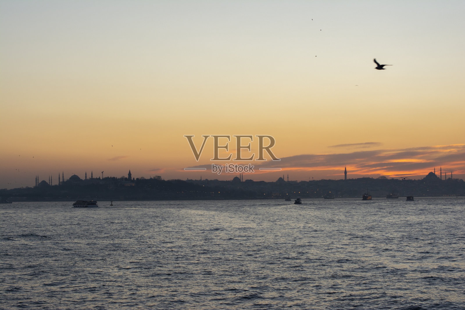 土耳其伊斯坦布尔日落照片摄影图片