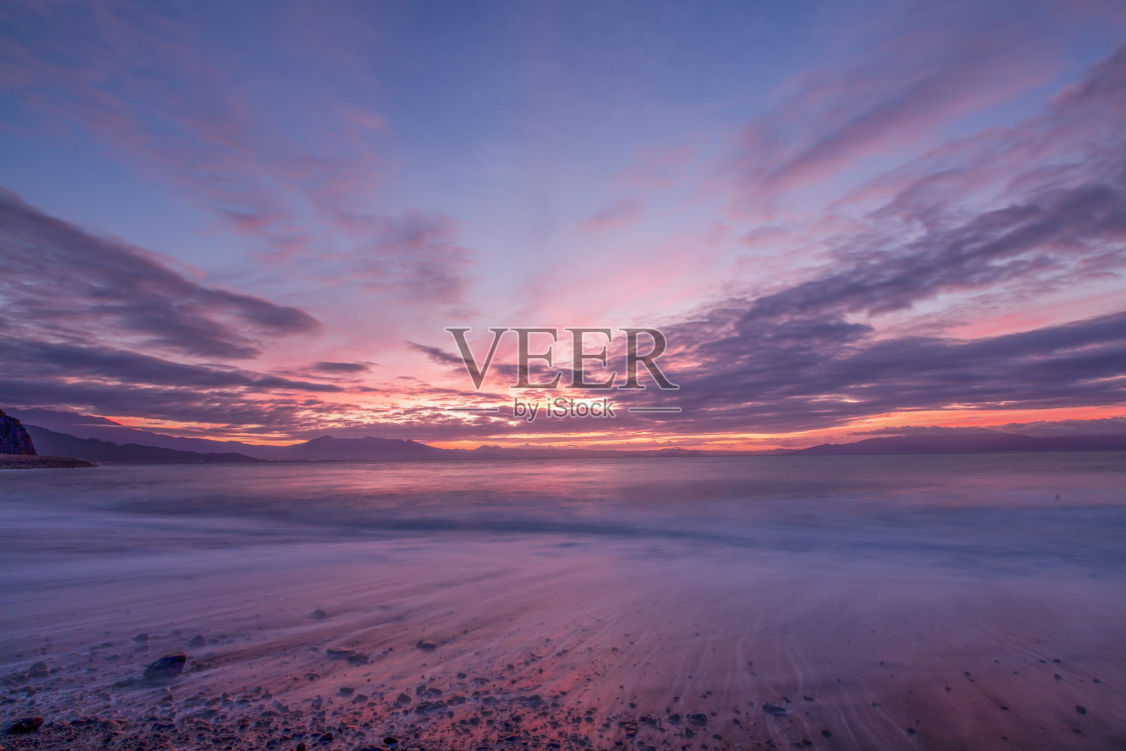 美丽的海景。照片摄影图片