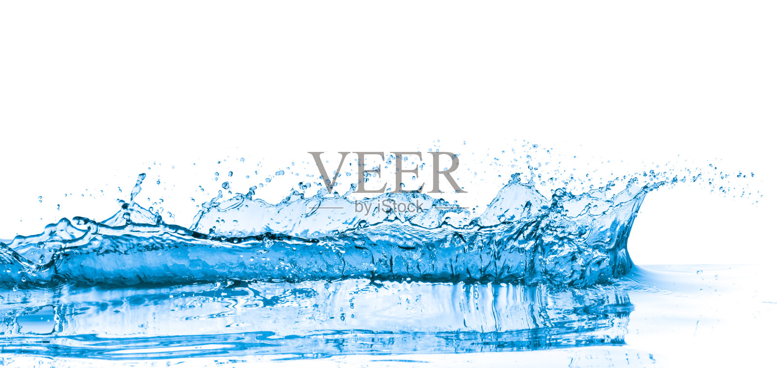 蓝色的水溅照片摄影图片