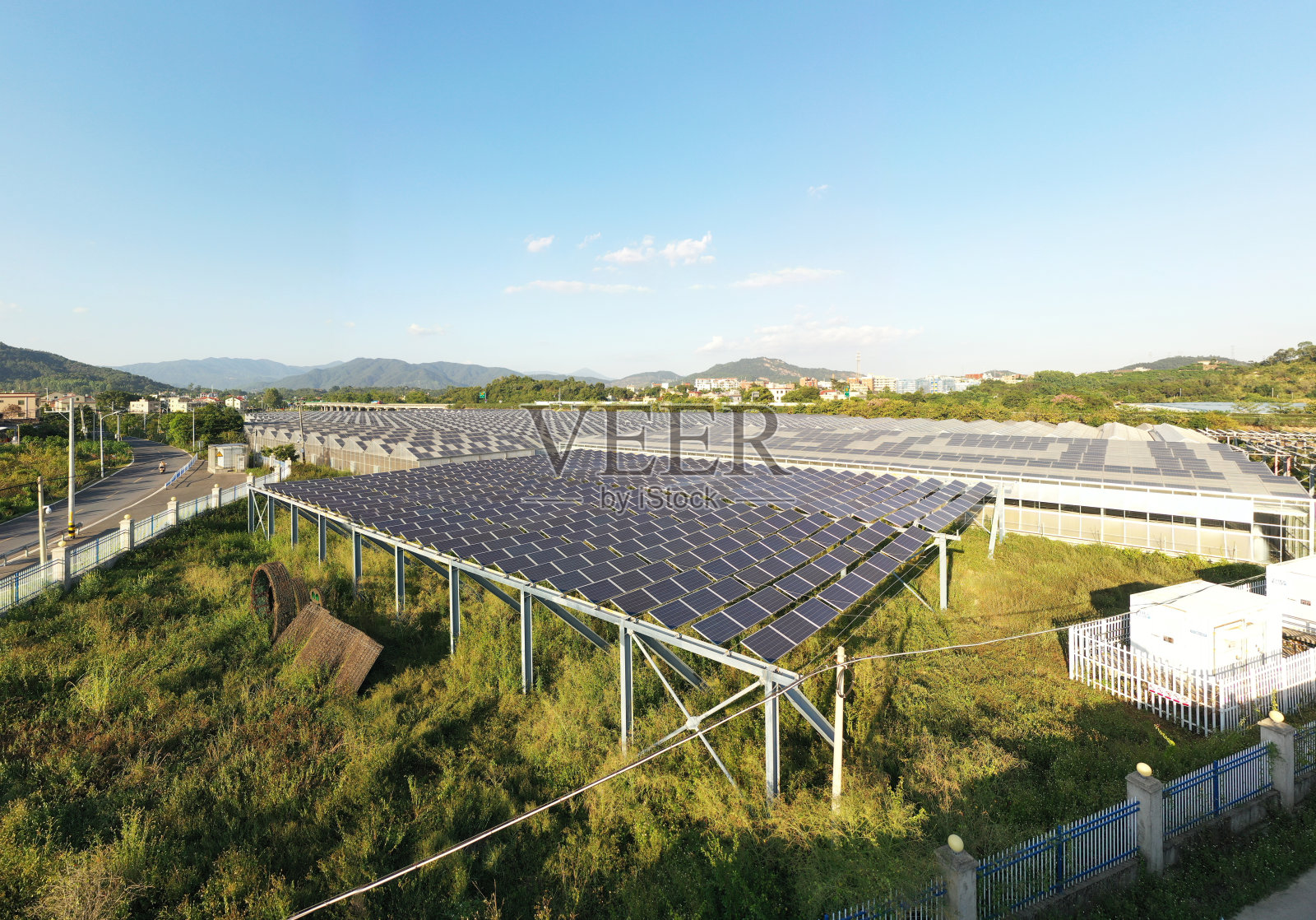 太阳能光伏电站照片摄影图片