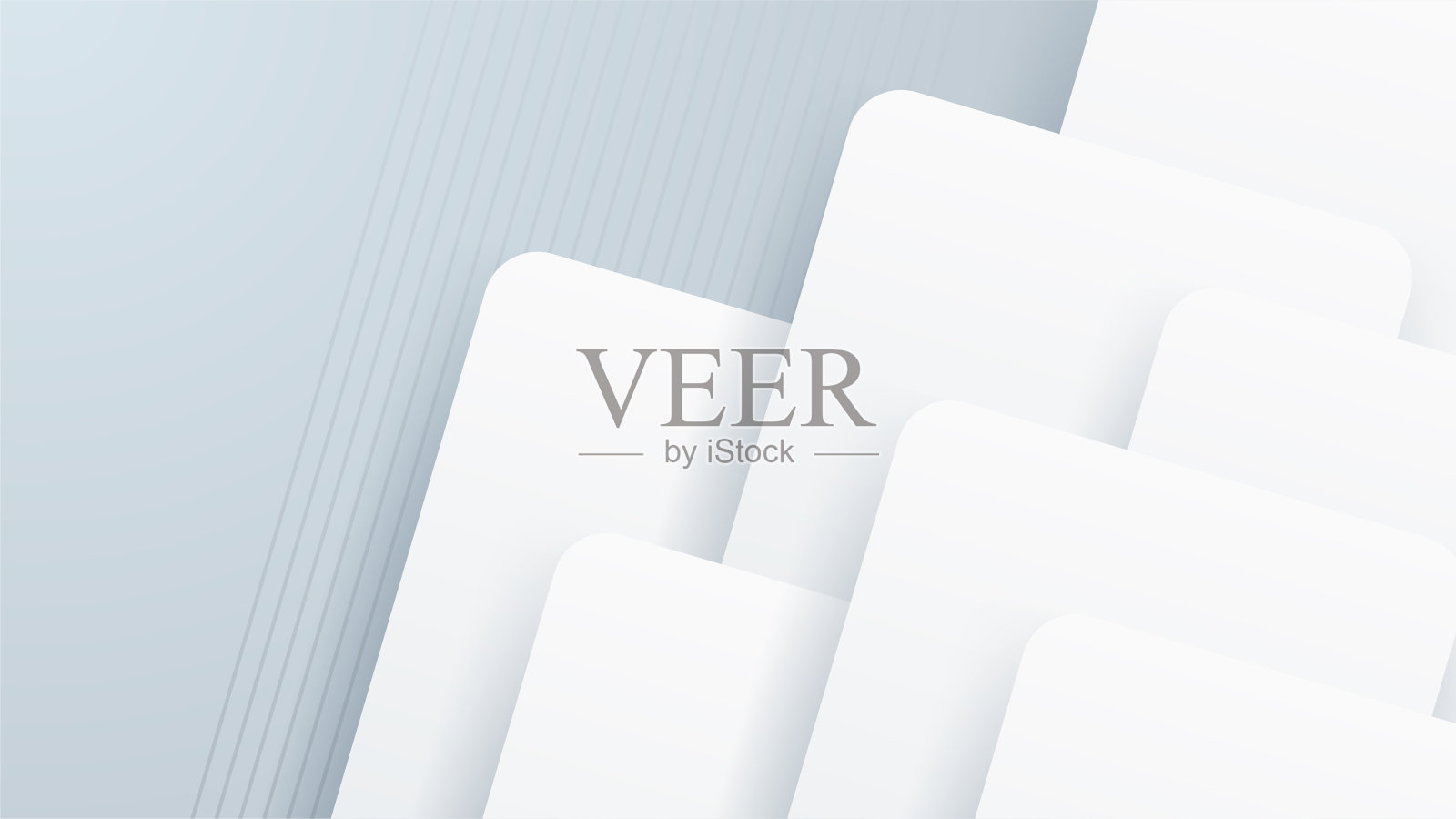 白色抽象的现代背景设计。抽象的白色几何形状与未来技术概念旗帜背景插画图片素材