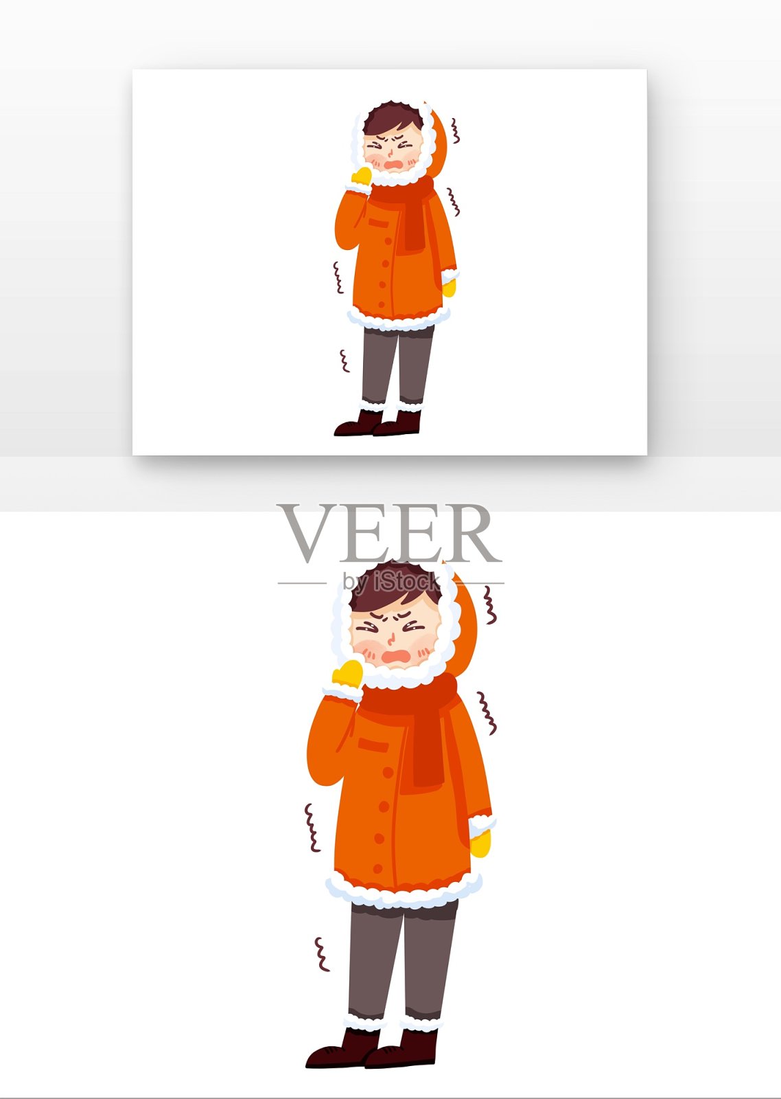 手绘冬季冬天儿童设计元素图片