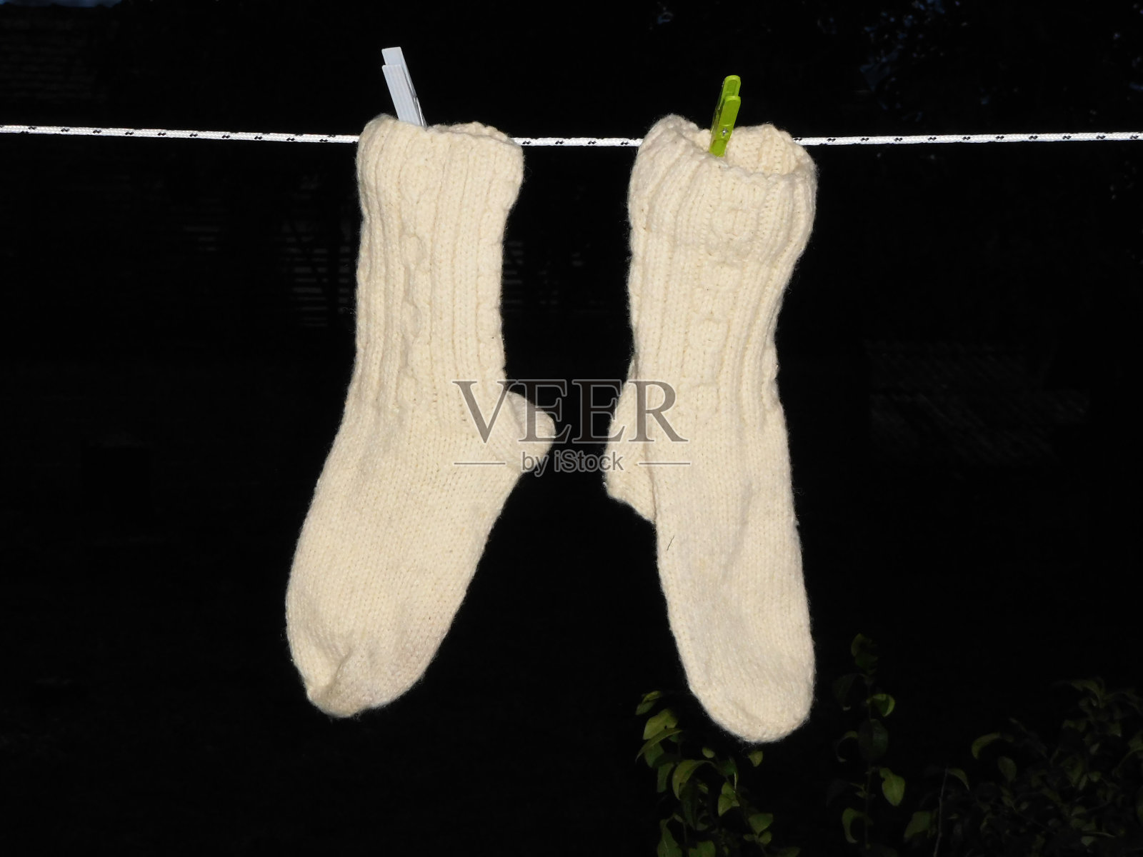 木制的袜子照片摄影图片