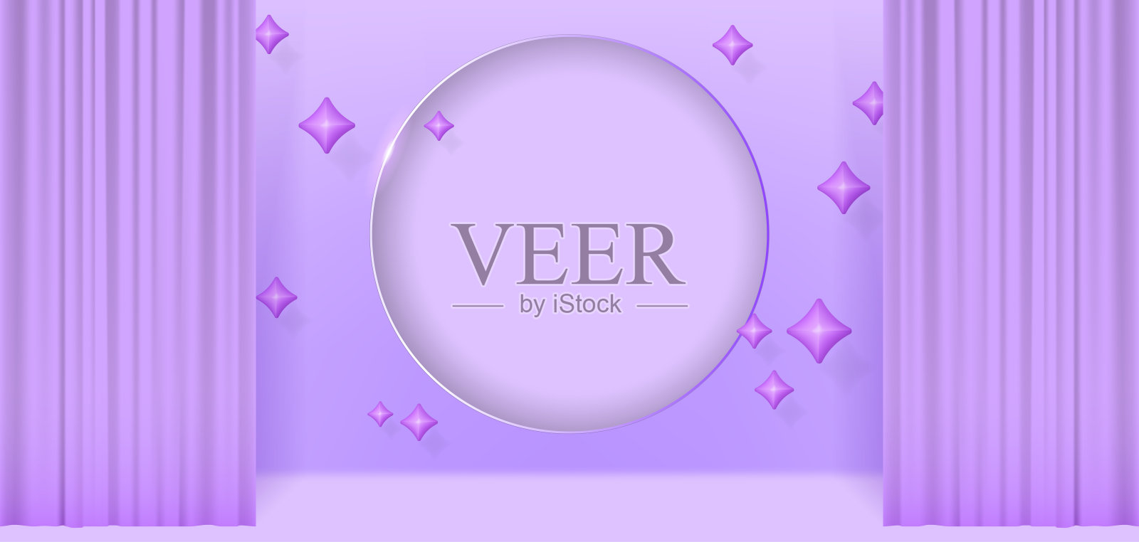 粉红色背景下的空相框插画图片素材