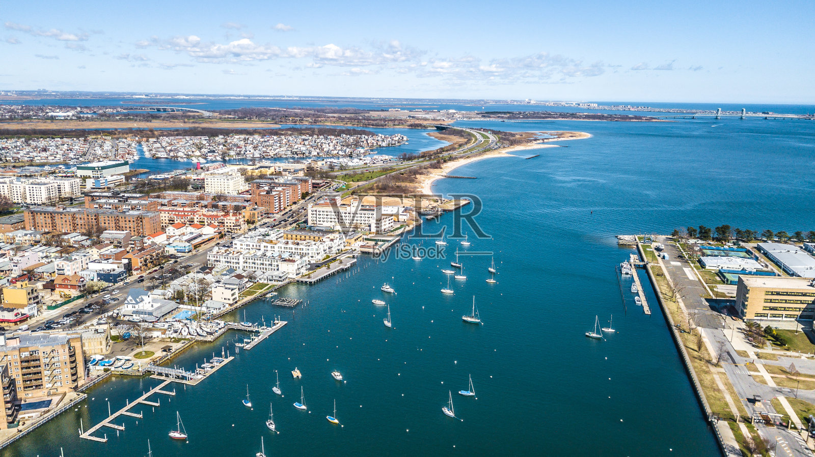 空中羊头湾布鲁克林照片摄影图片