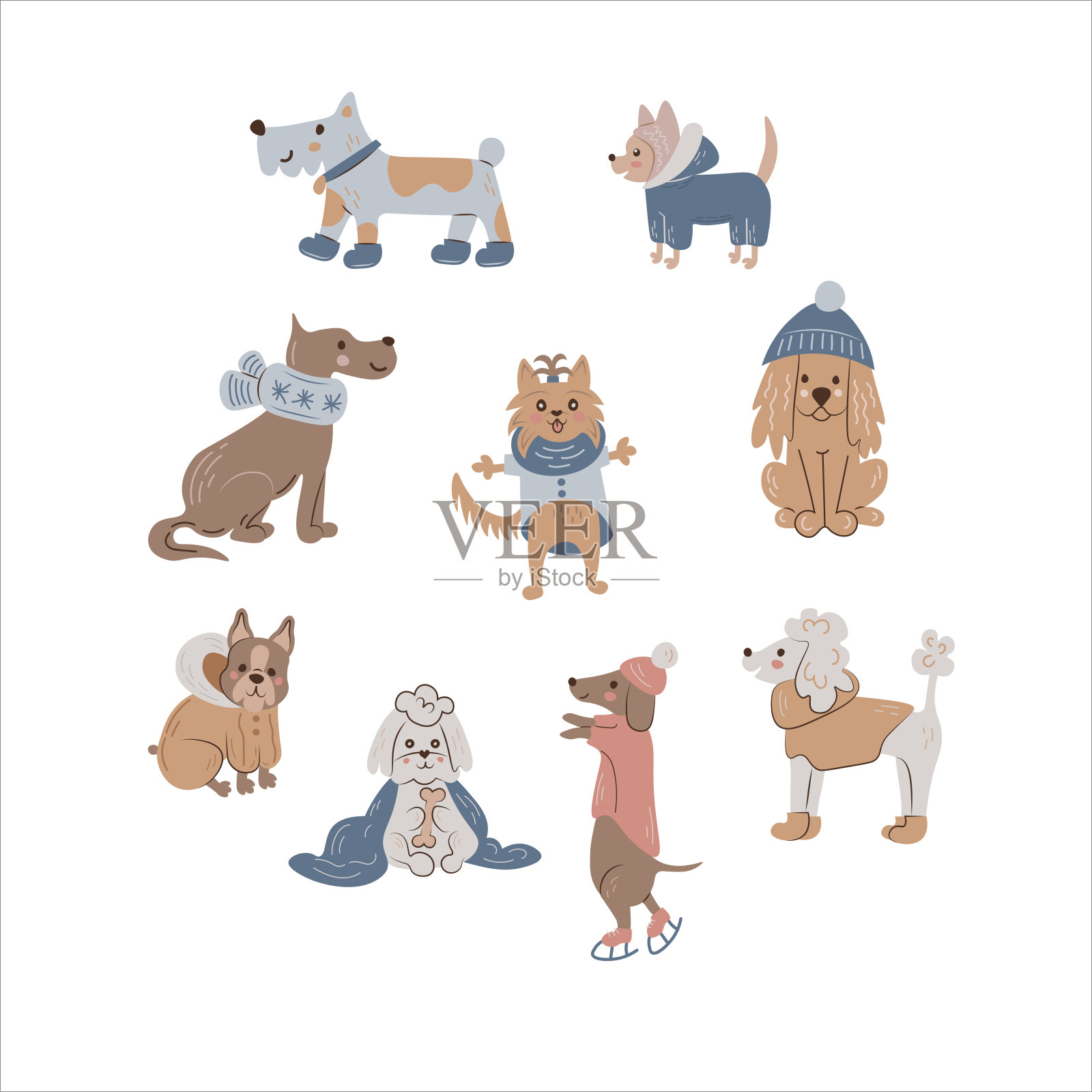 套布狗插画图片素材