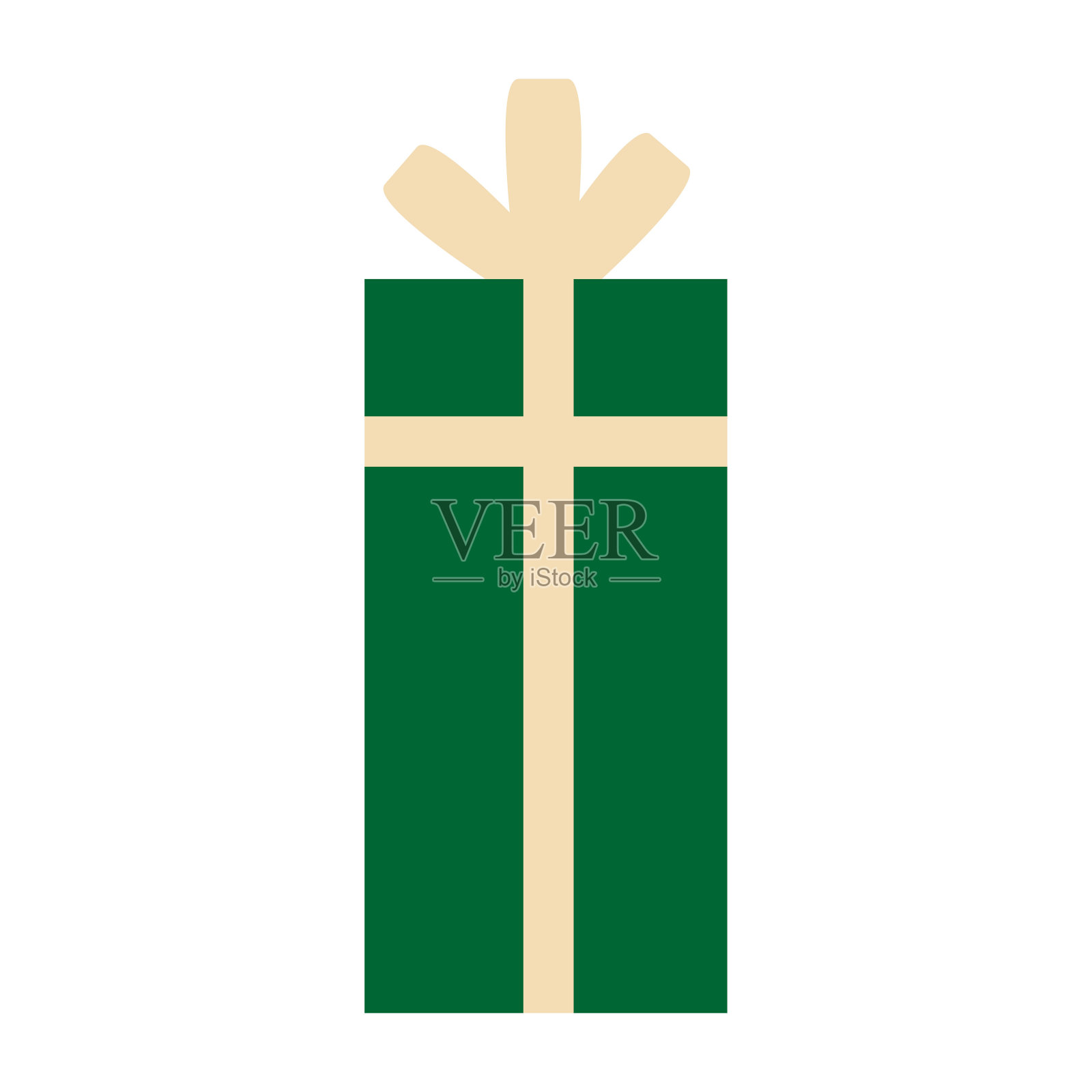 礼盒带蝴蝶结。矢量图插画图片素材