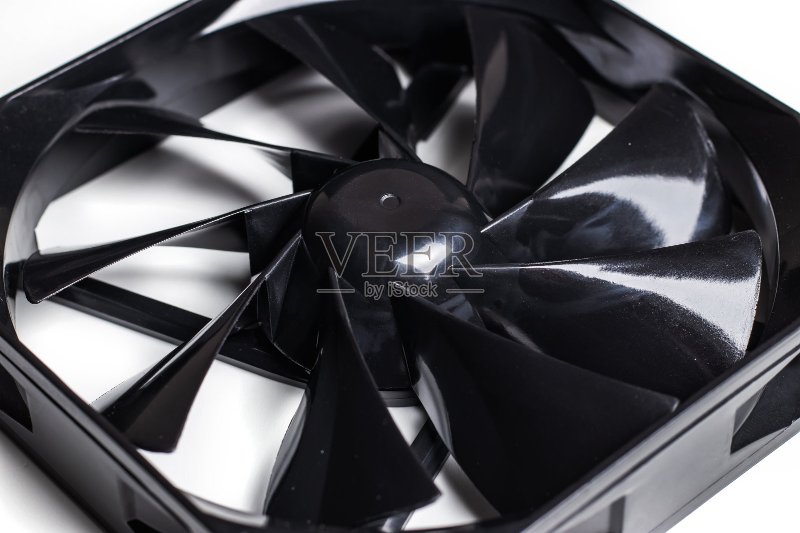 电脑风扇隔离在白色背景特写照片摄影图片
