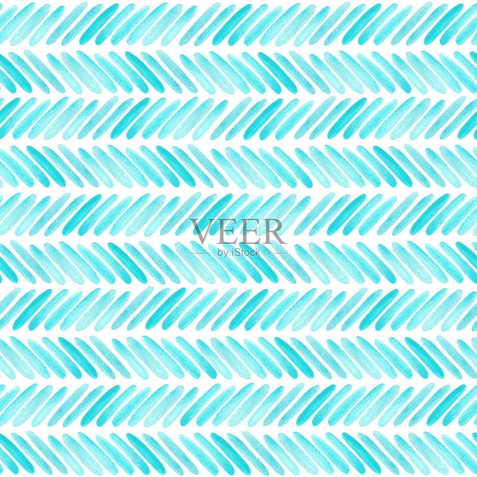 抽象水彩几何无缝图案。波西米亚风格的Chevron free from Hand paint插画插画图片素材