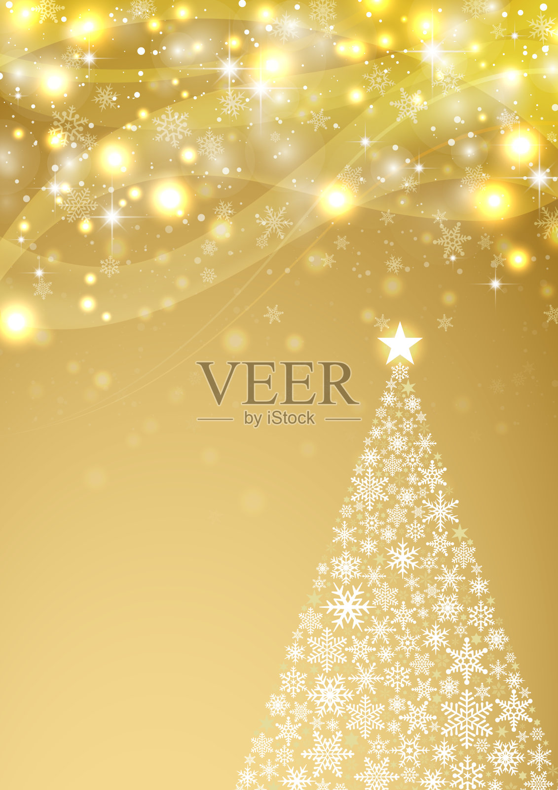 圣诞照明背景框插画图片素材