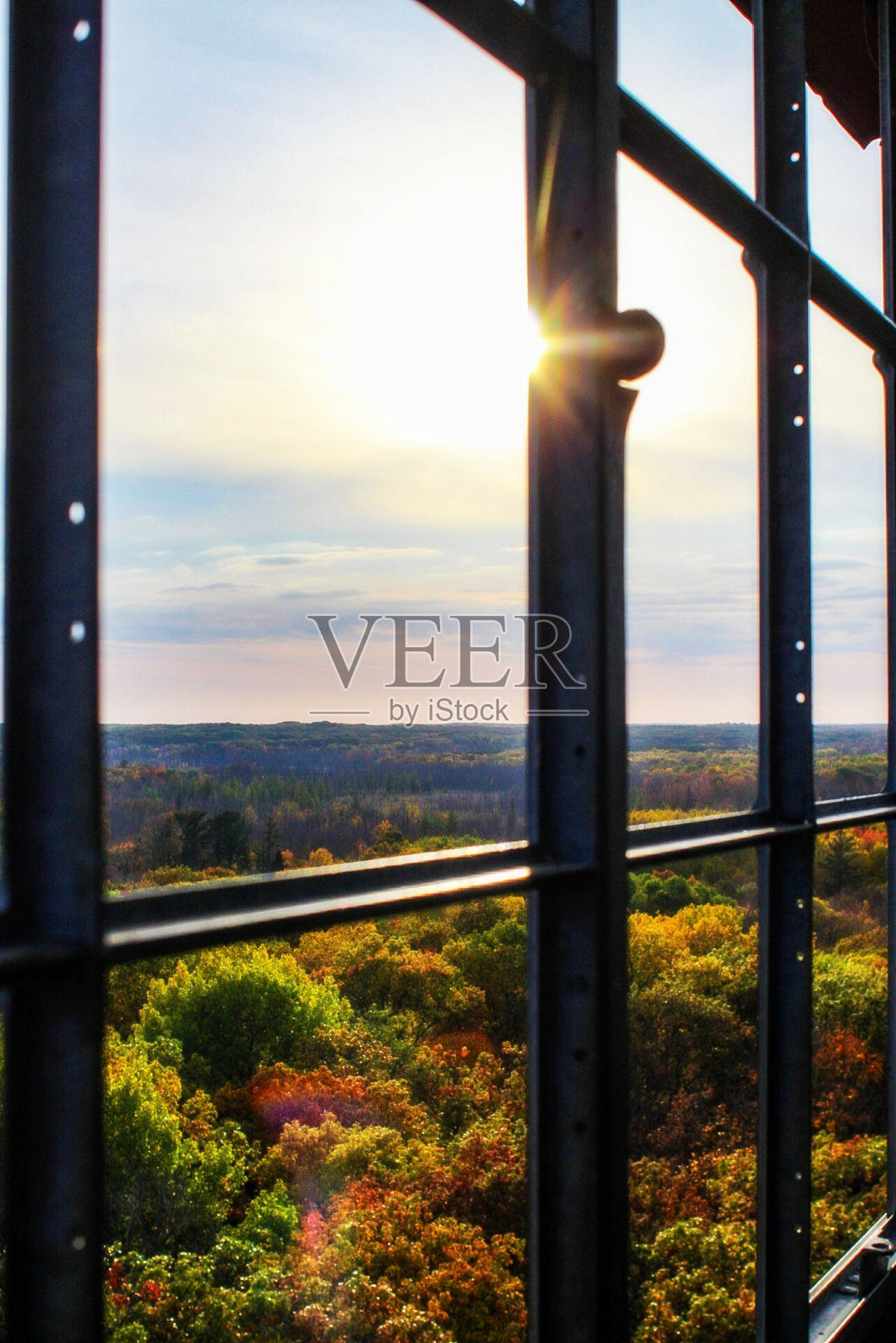 从消防塔看秋景照片摄影图片