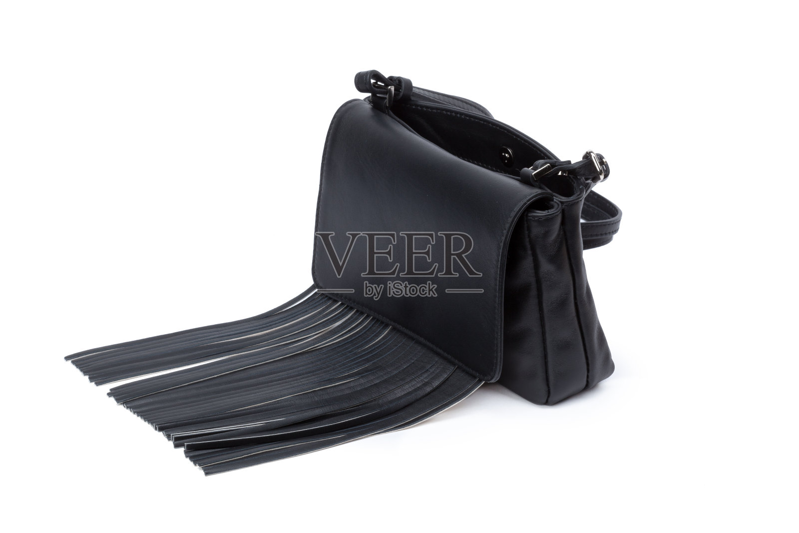 特写女士的包孤立在白色背景照片摄影图片