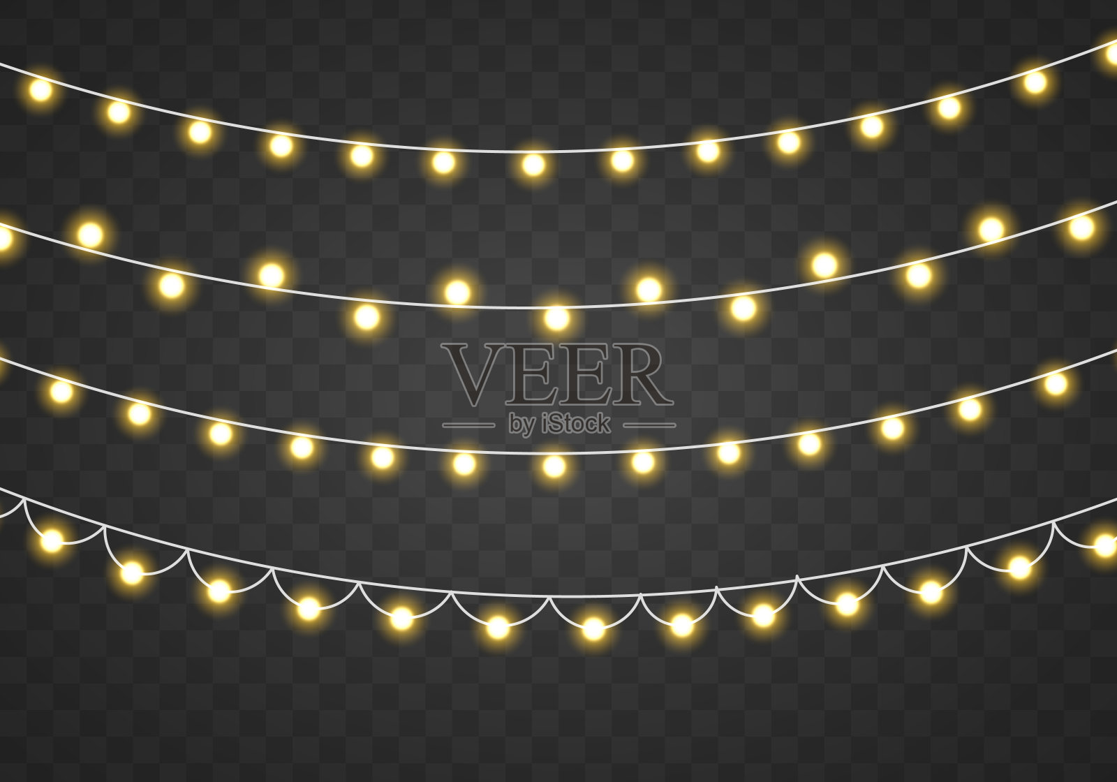 圣诞灯插画图片素材