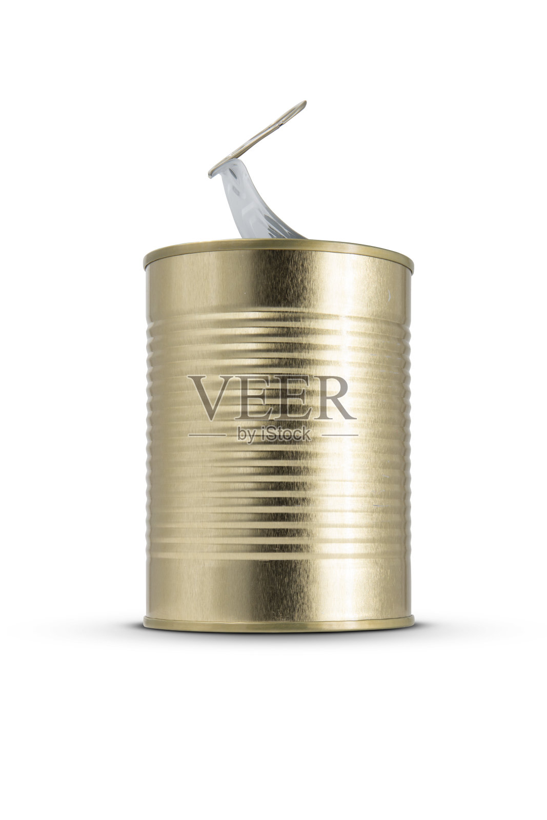 白色背景上的孤立锡罐照片摄影图片