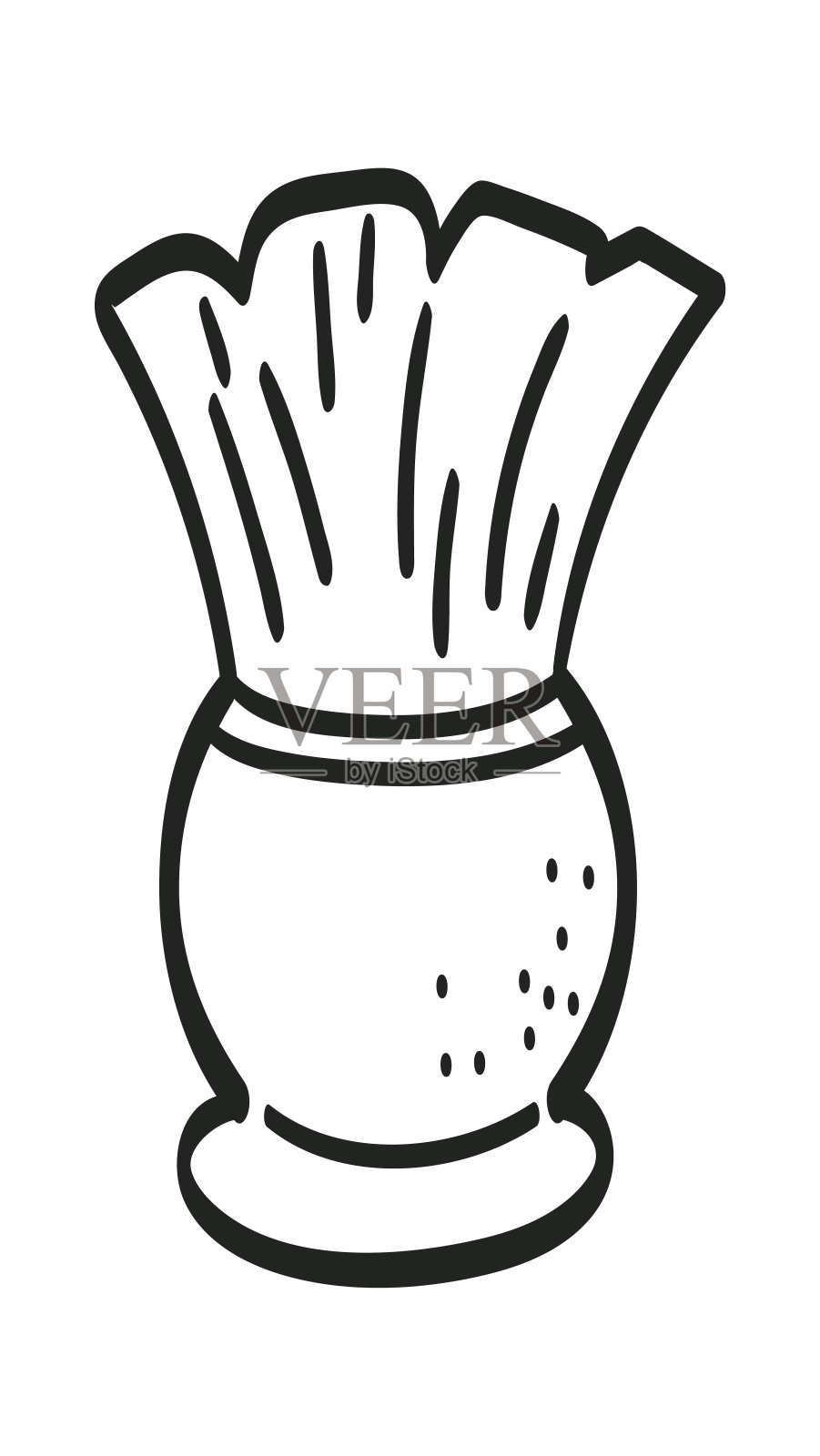 剃须泡沫画笔。矢量图插画图片素材