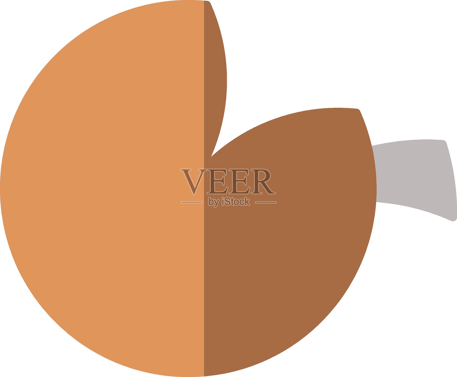 中国新年。矢量平面图标的幸运饼干的网站,应用程序,书籍,广告,文章和其他地方。充满活力的插图插画图片素材