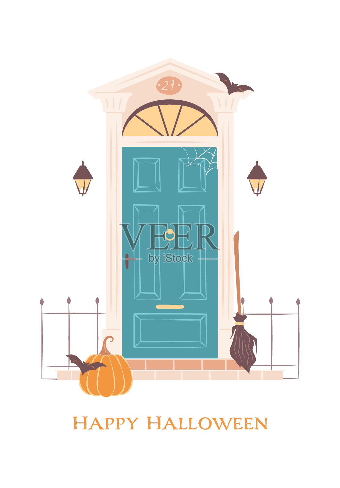 万圣节快乐夜派对插画图片素材