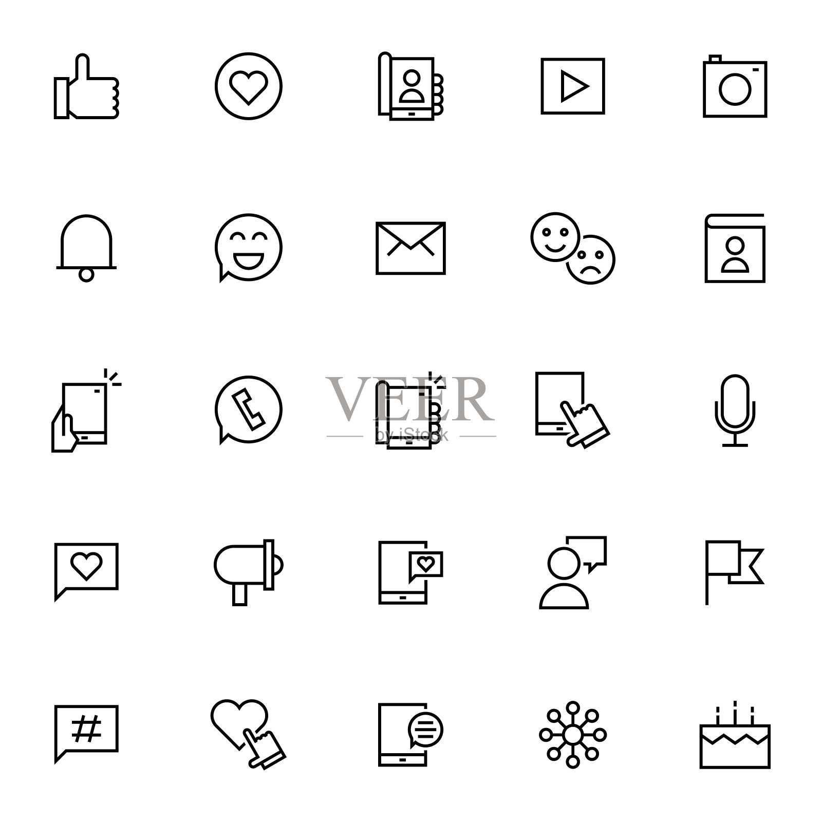 社交媒体图标图标素材