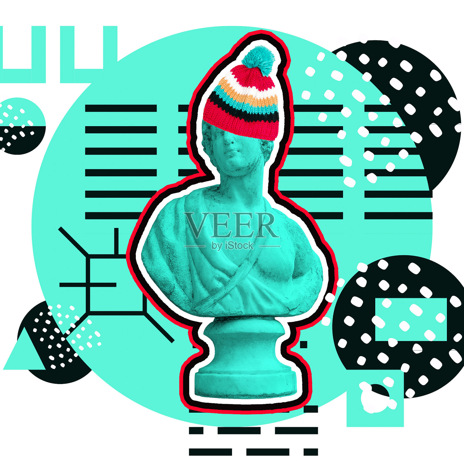 时尚简约的拼贴艺术。概念设计照片摄影图片