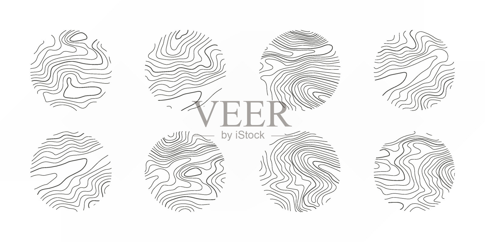 风格化地形图插图插画图片素材