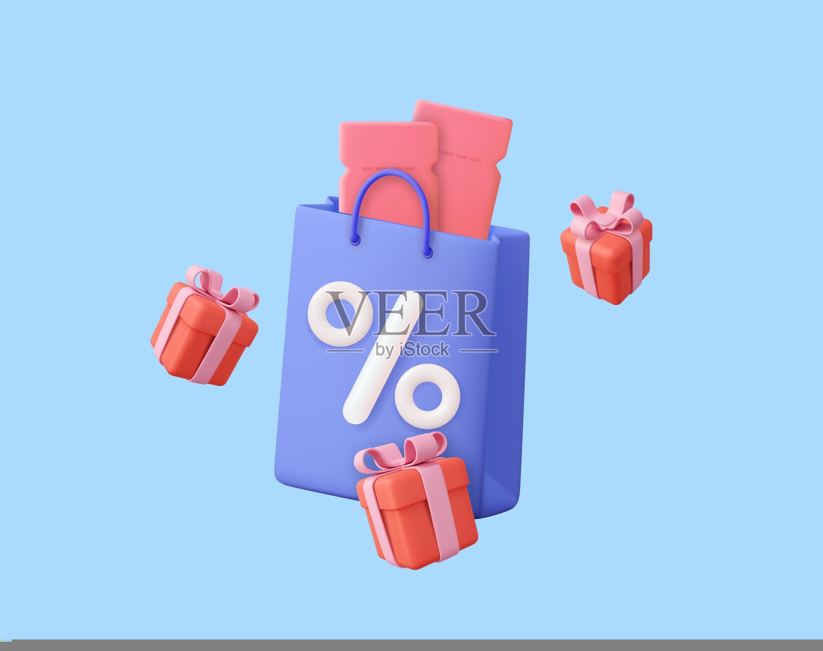 购物袋,手提包。促销,折扣,促销,购物概念。插画图片素材