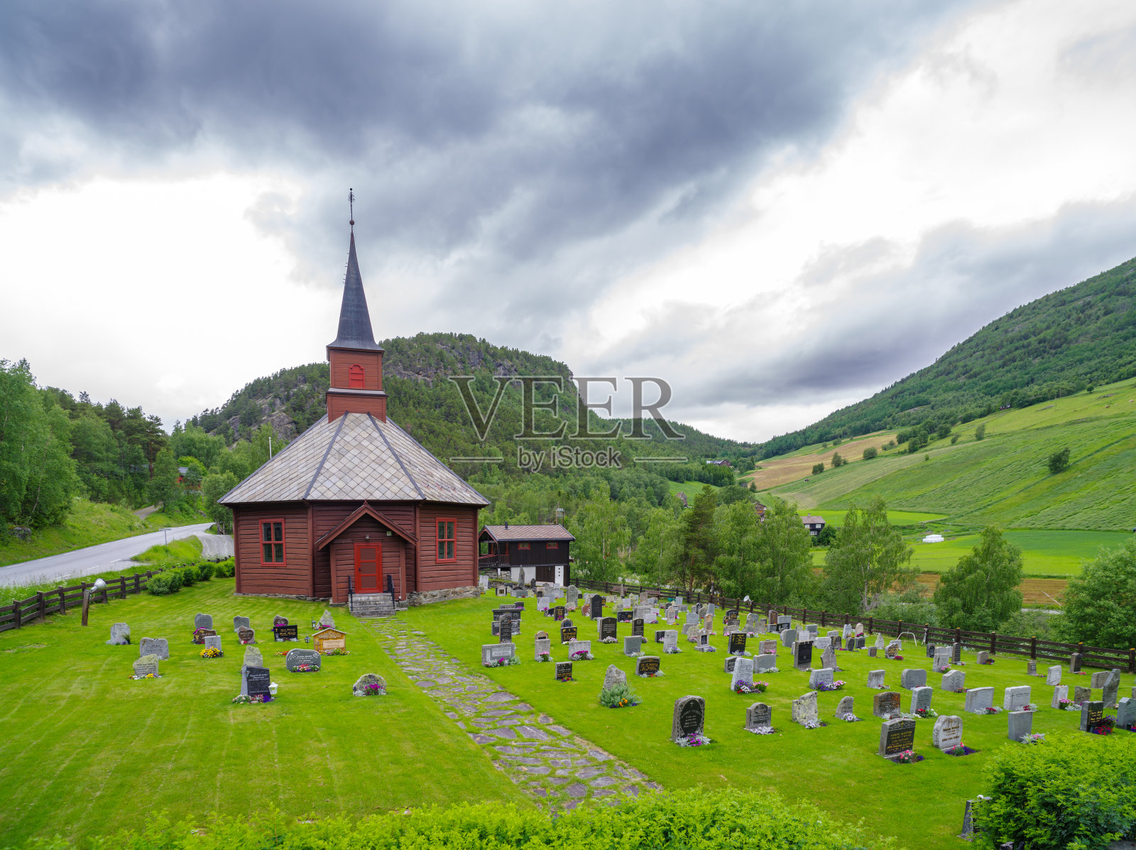 挪威的bøverdal教堂照片摄影图片