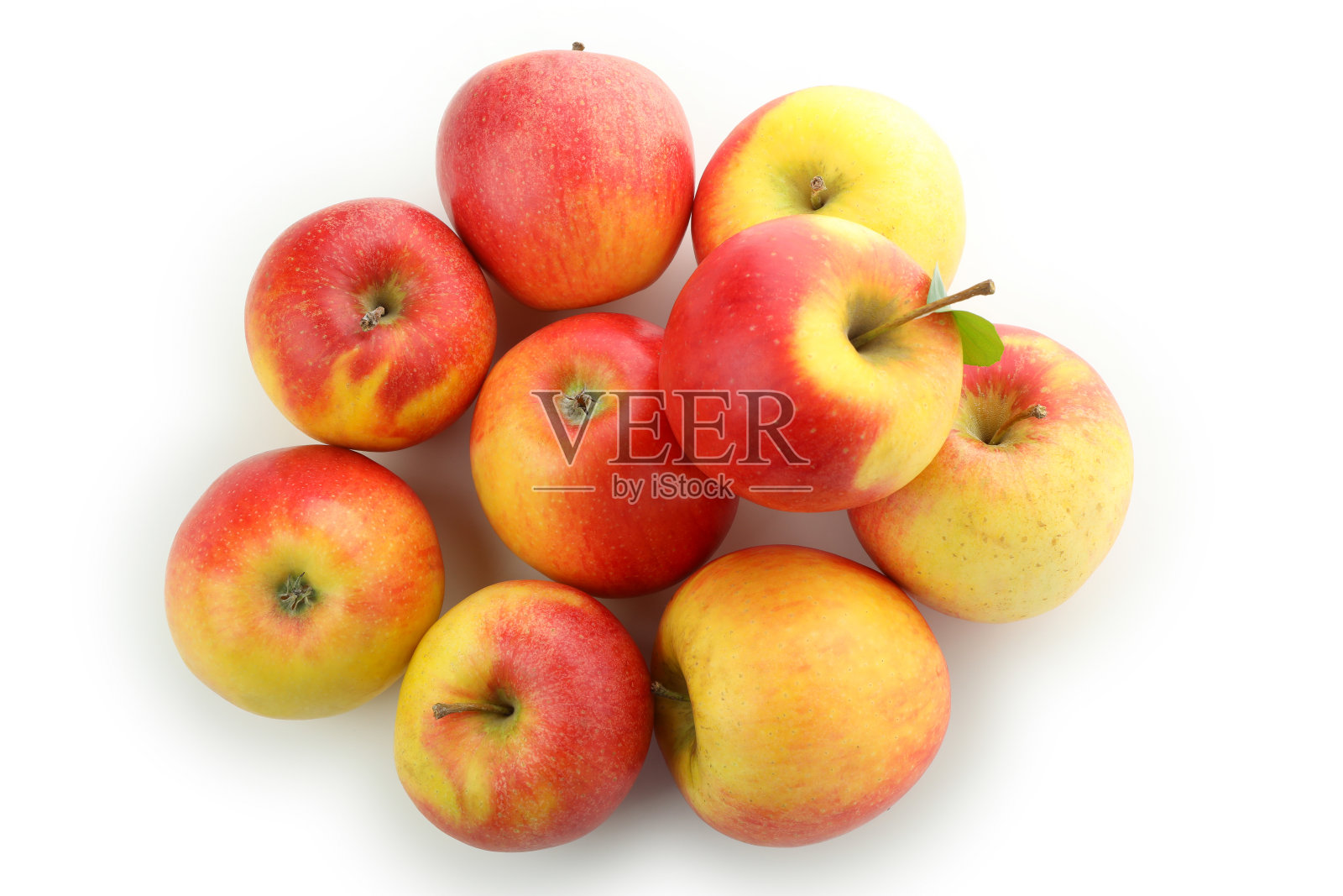 成熟的红苹果孤立在白色背景上照片摄影图片