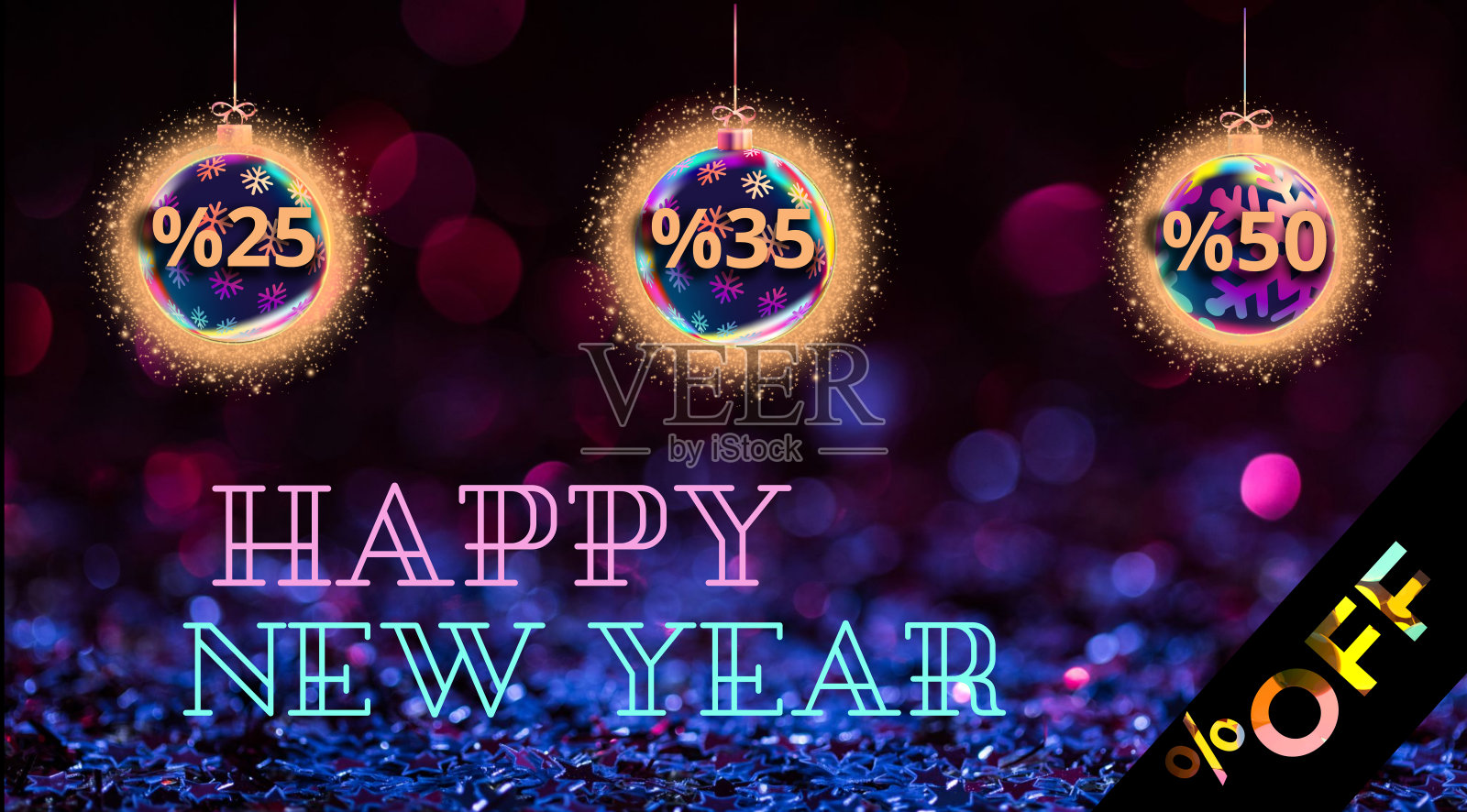 新年优惠标志照片摄影图片