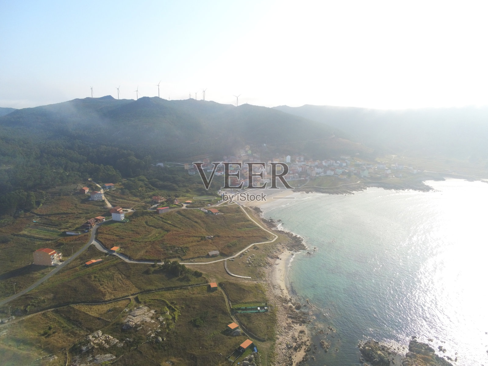 加利西亚海岸。西班牙。空中无人机的照片照片摄影图片