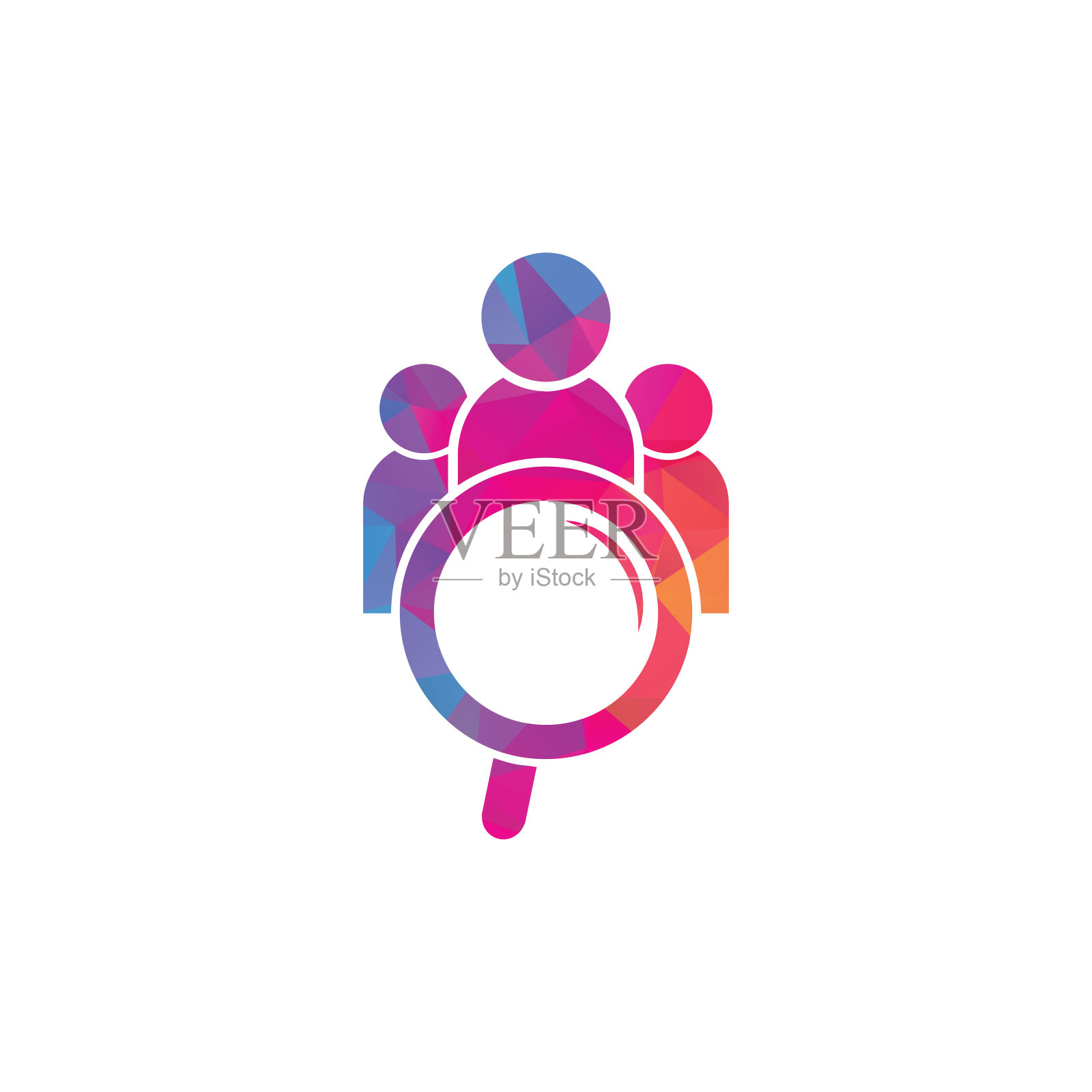 寻人的标志。放大镜标志。插画图片素材