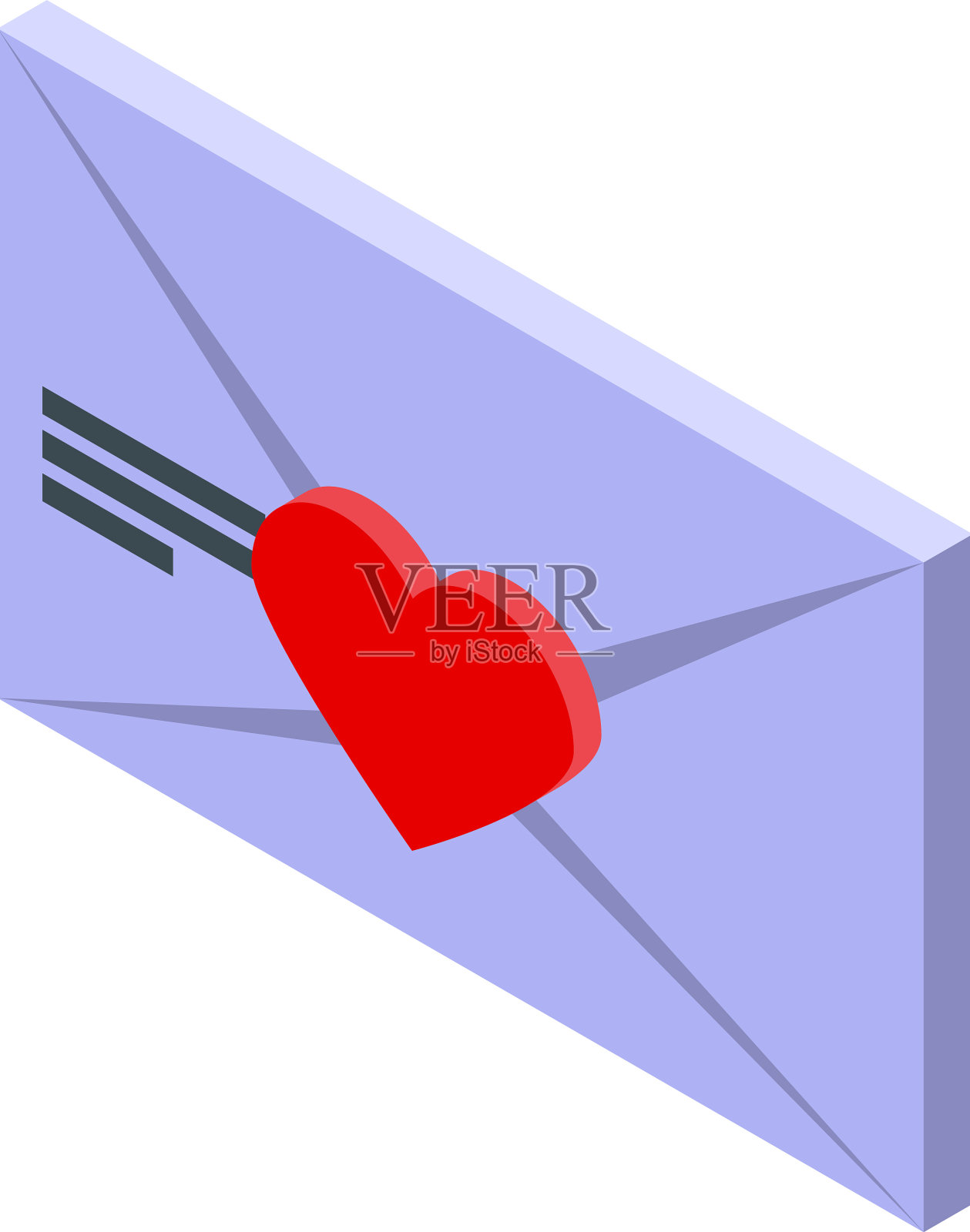 婚礼邀请函图标等距插画图片素材