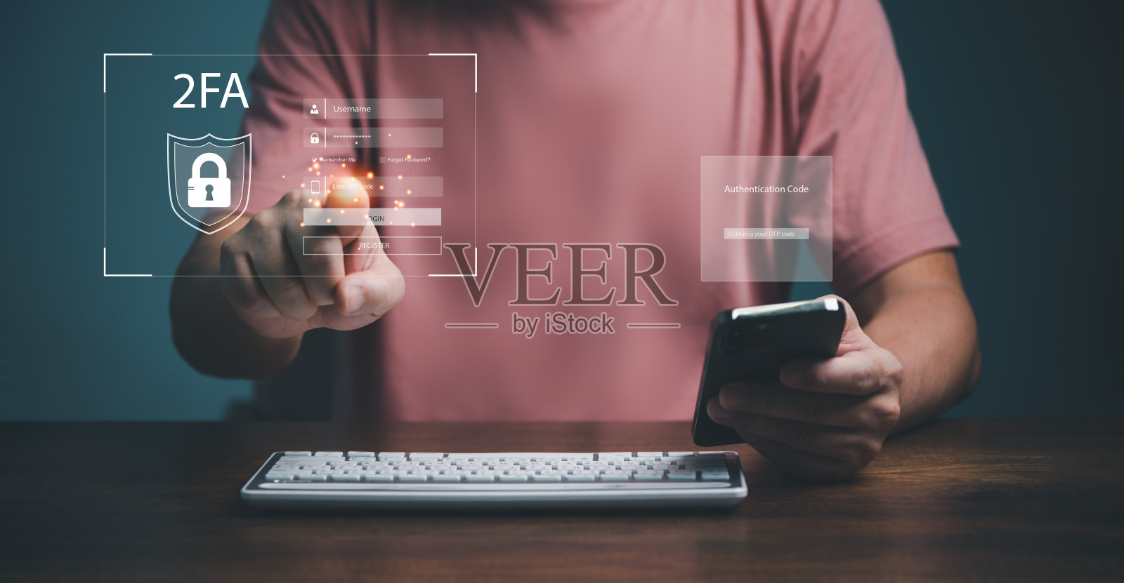 OTP验证码,一次性密码,手机短信临时安全PIN-code,个人在线网络空间安全隐私保护数据2Fa,双因子,互联网网络安全。照片摄影图片