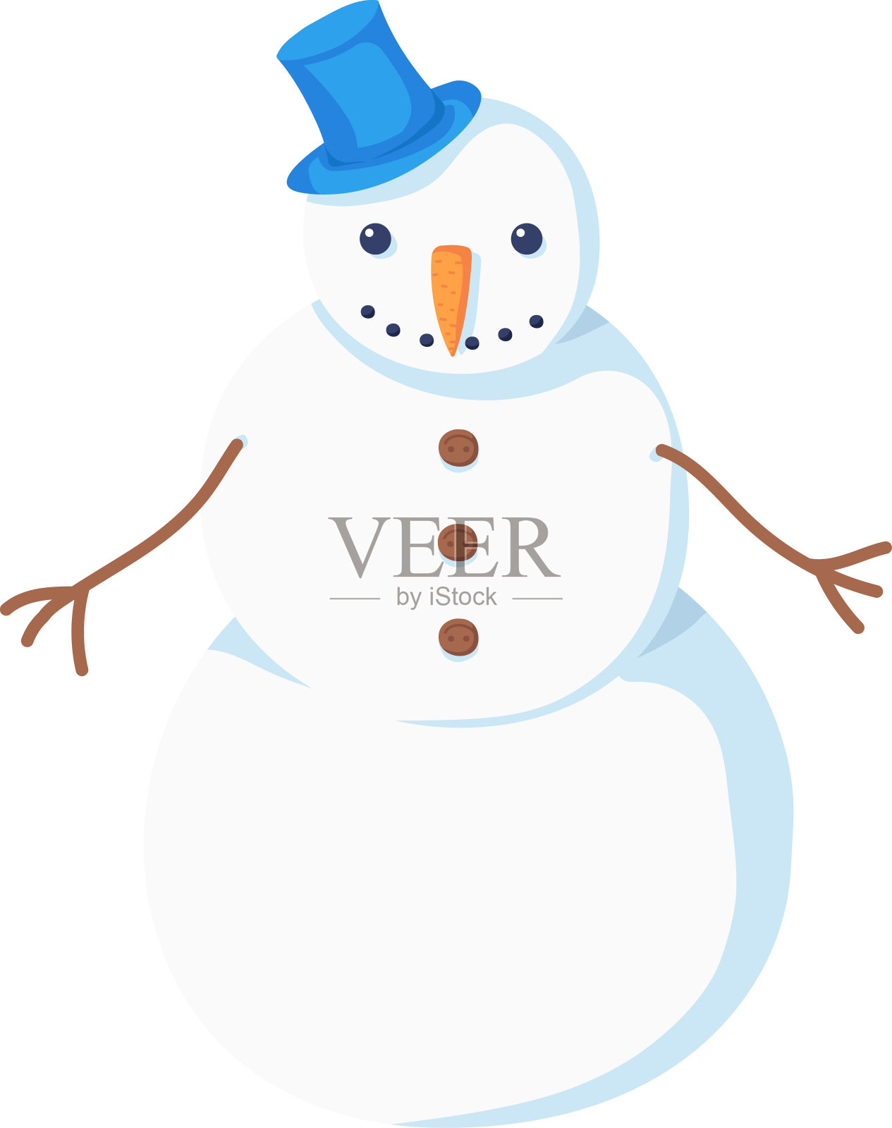 新年雪人设计元素图片