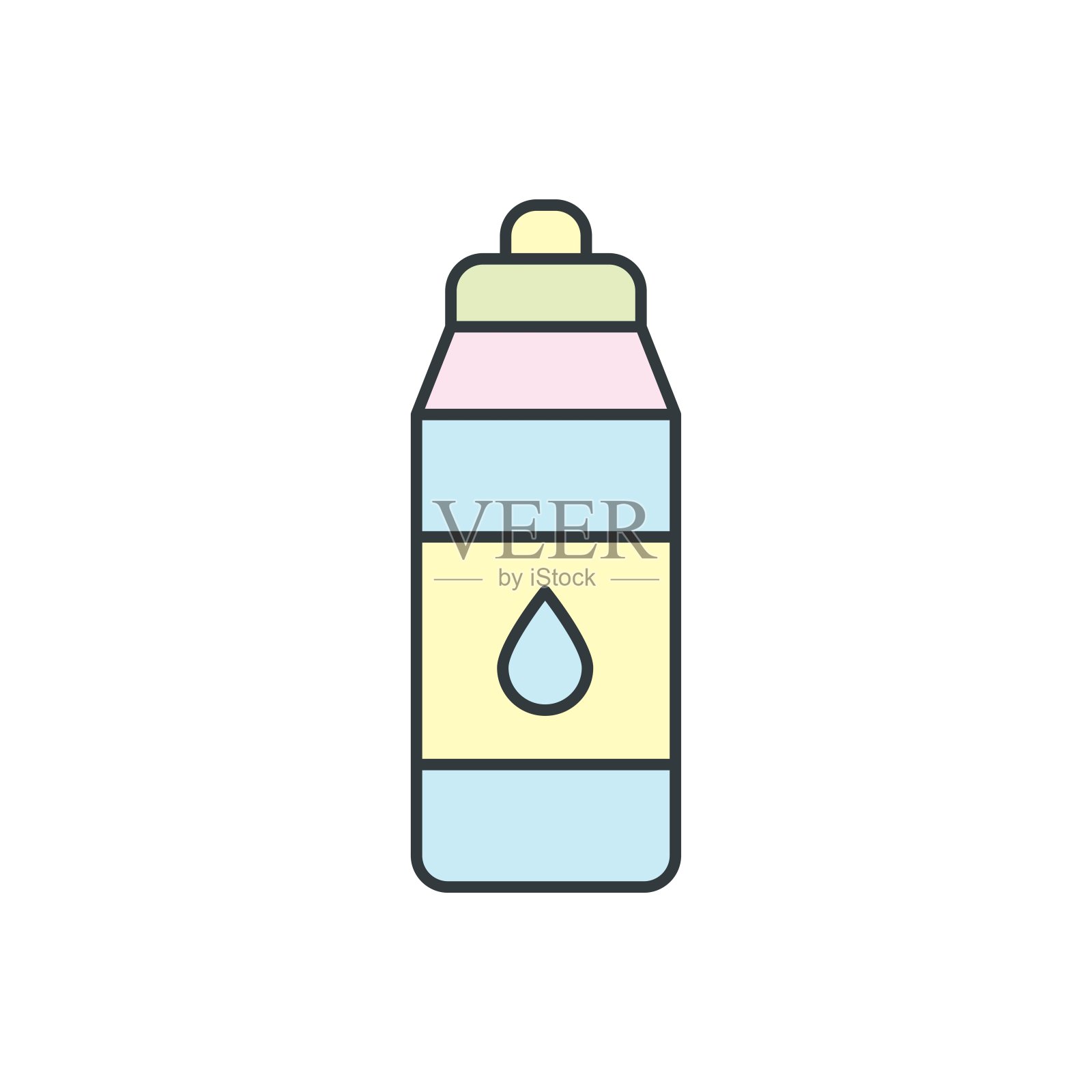 徒步营地图标矢量设计模板插画图片素材