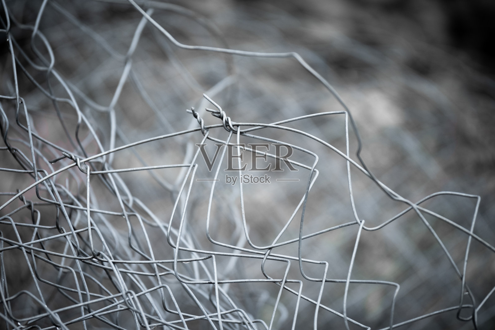 抽象金属网,单色照片摄影图片