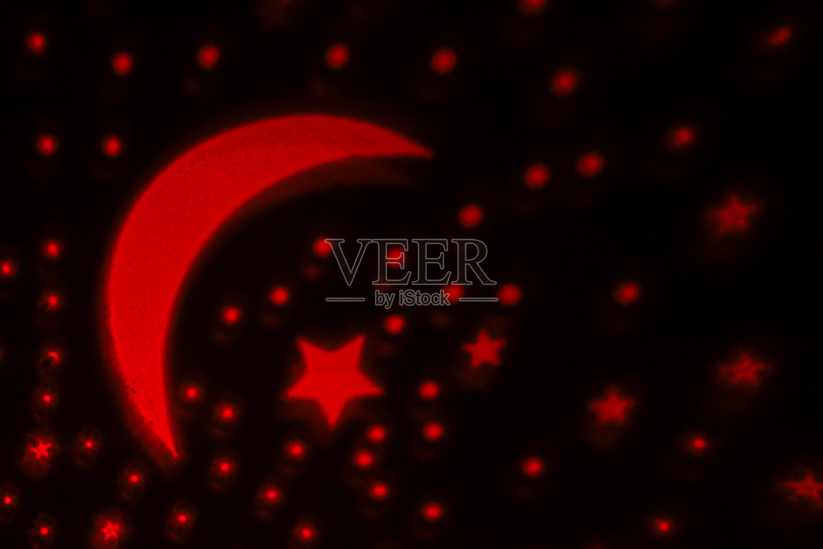 墙上投射的星星和月亮,抽象的背景照片摄影图片