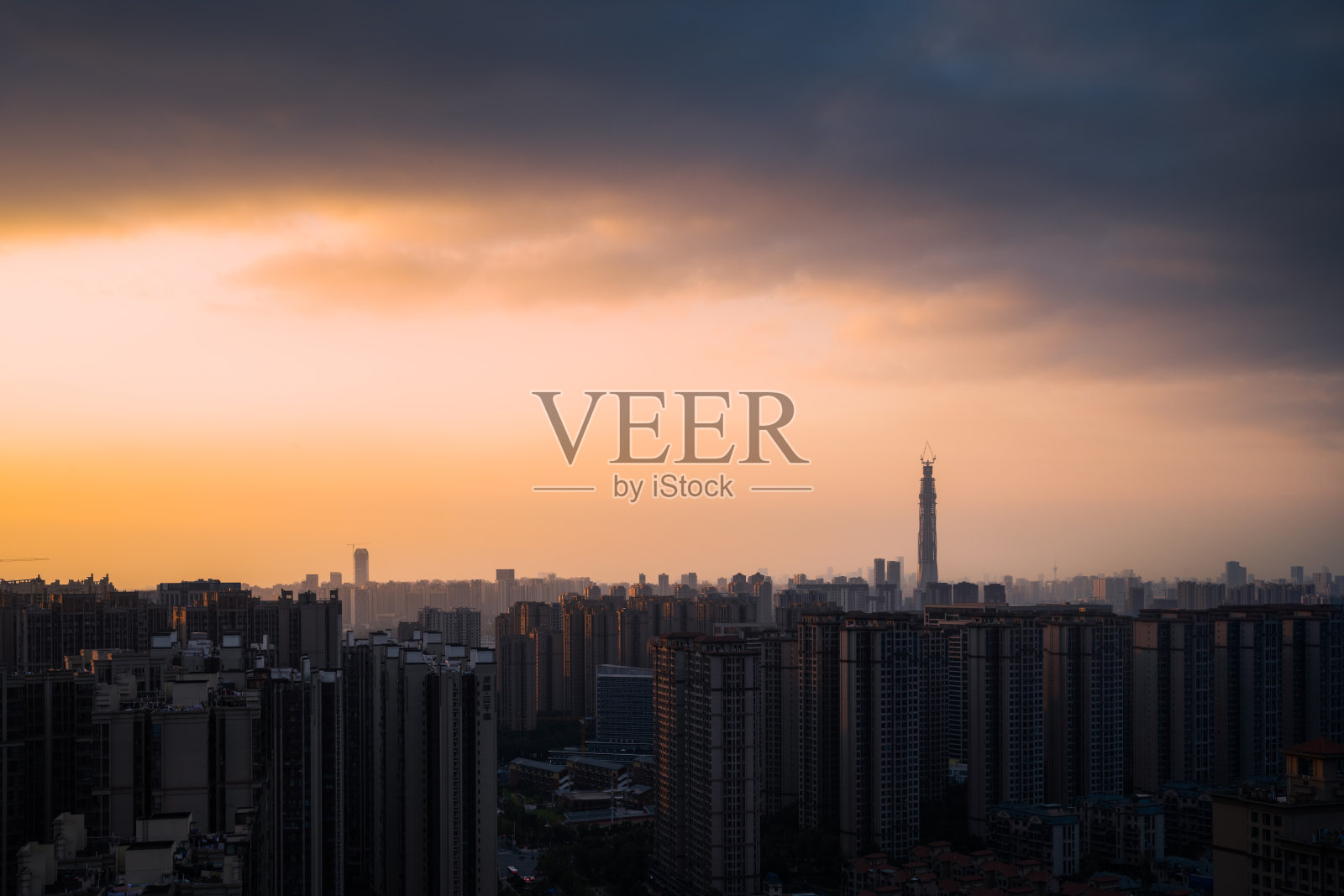 成都黄昏景色照片摄影图片