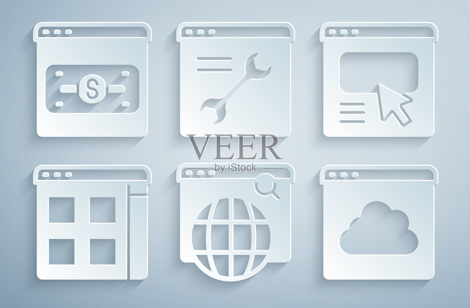 设置搜索引擎UI或用户体验设计浏览器文件图标素材