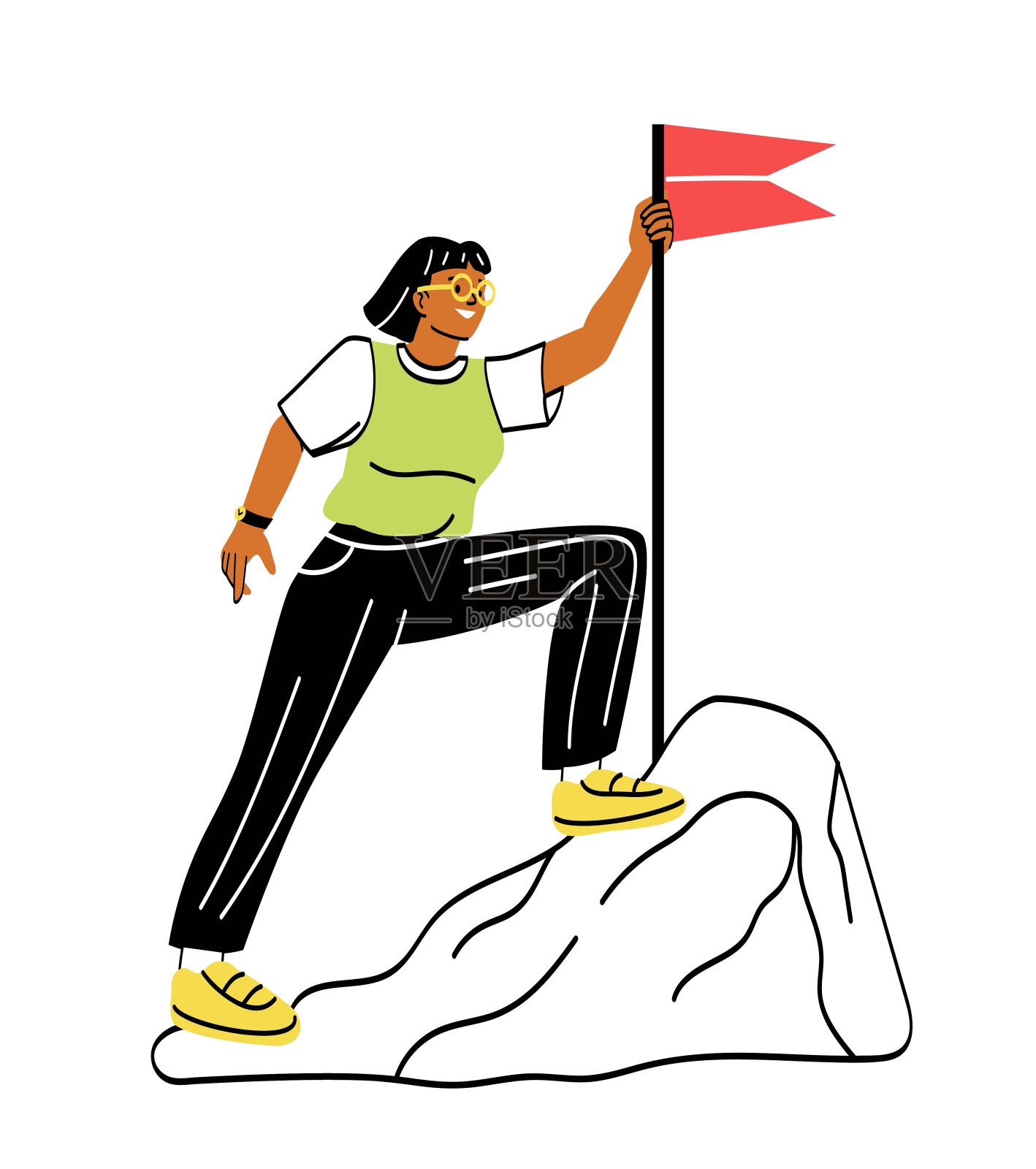 目标实现的概念插画图片素材