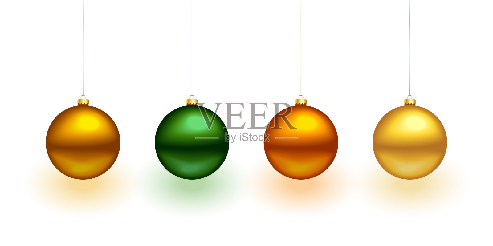 一套孤立的圣诞小饰物为圣诞设计设计元素图片