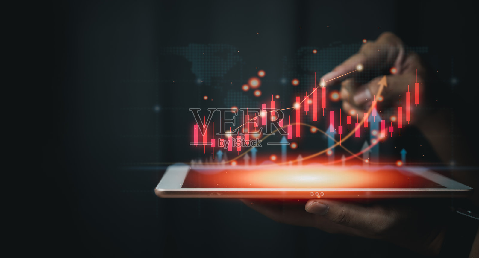 数字化营销策略与分析大数据图在现代界面图标上的成长。业务发展解决方案和领导目标财务理念。照片摄影图片