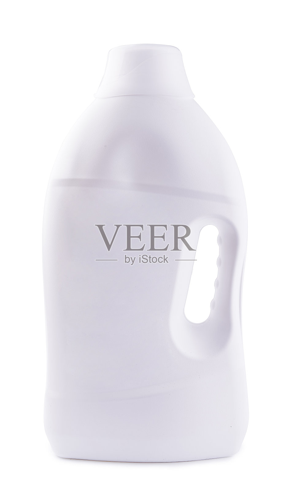 白色清洁剂瓶包装隔离在白色背景照片摄影图片