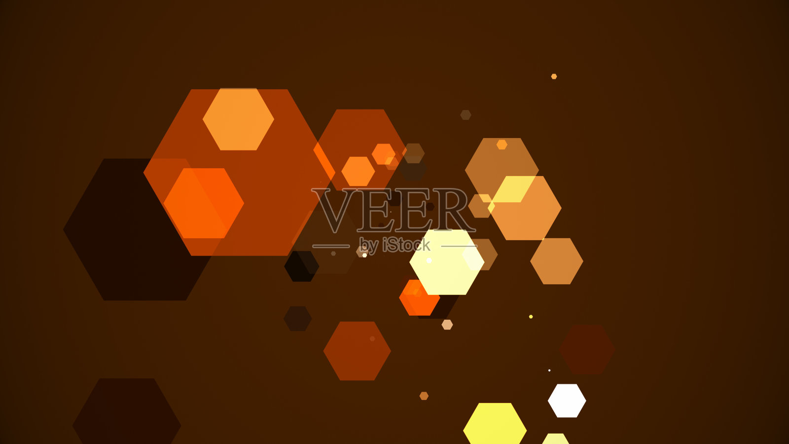 六边形在色彩斑斓的背景上拔地而起照片摄影图片