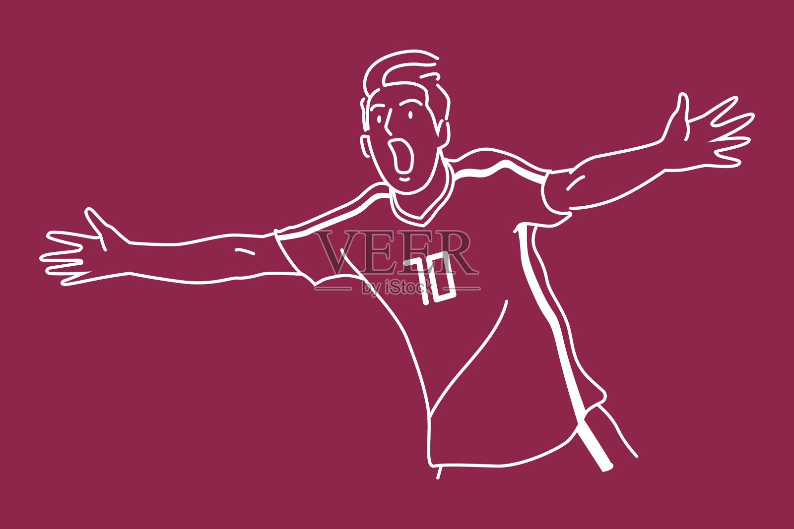 足球运动员。插画图片素材