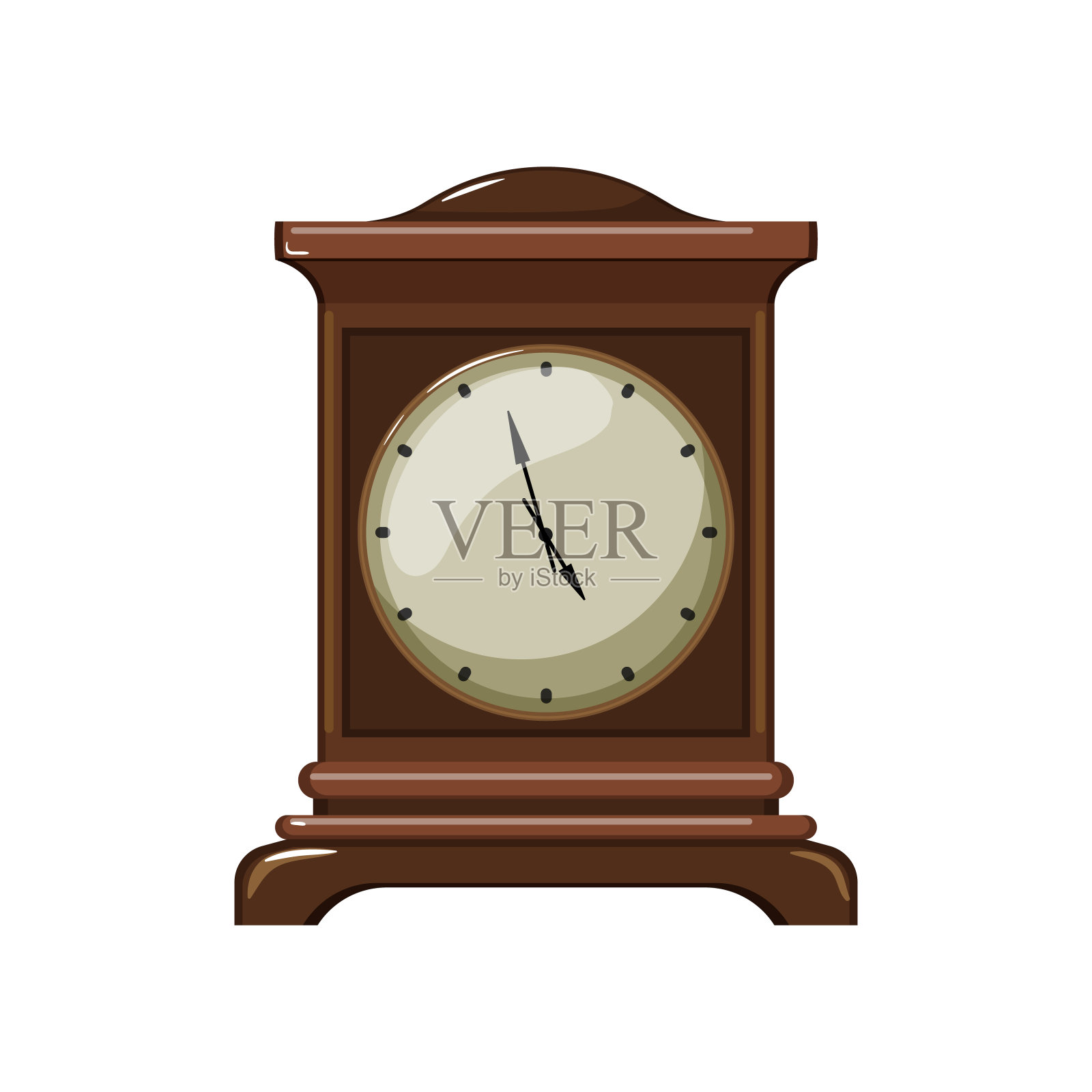 齿轮时钟老式卡通矢量插图插画图片素材